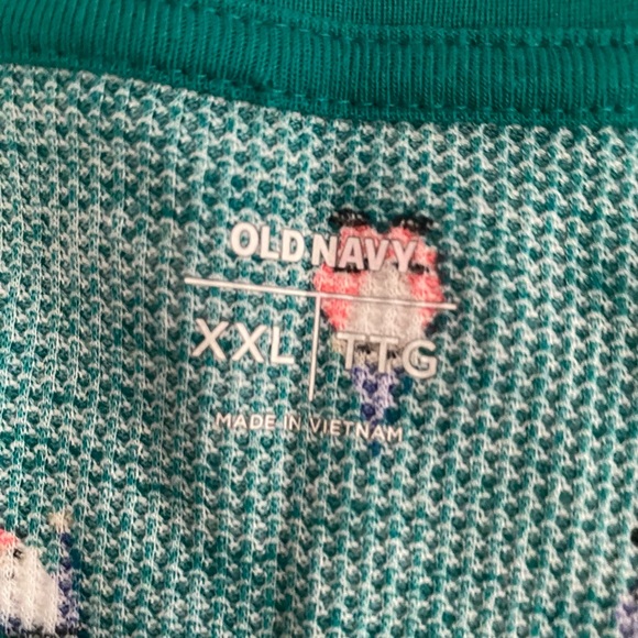 NWT Old Navy Womens Size XXL Green Thermal Shirt Gnomes Long Sleeve stretch - Picture 8 of 14